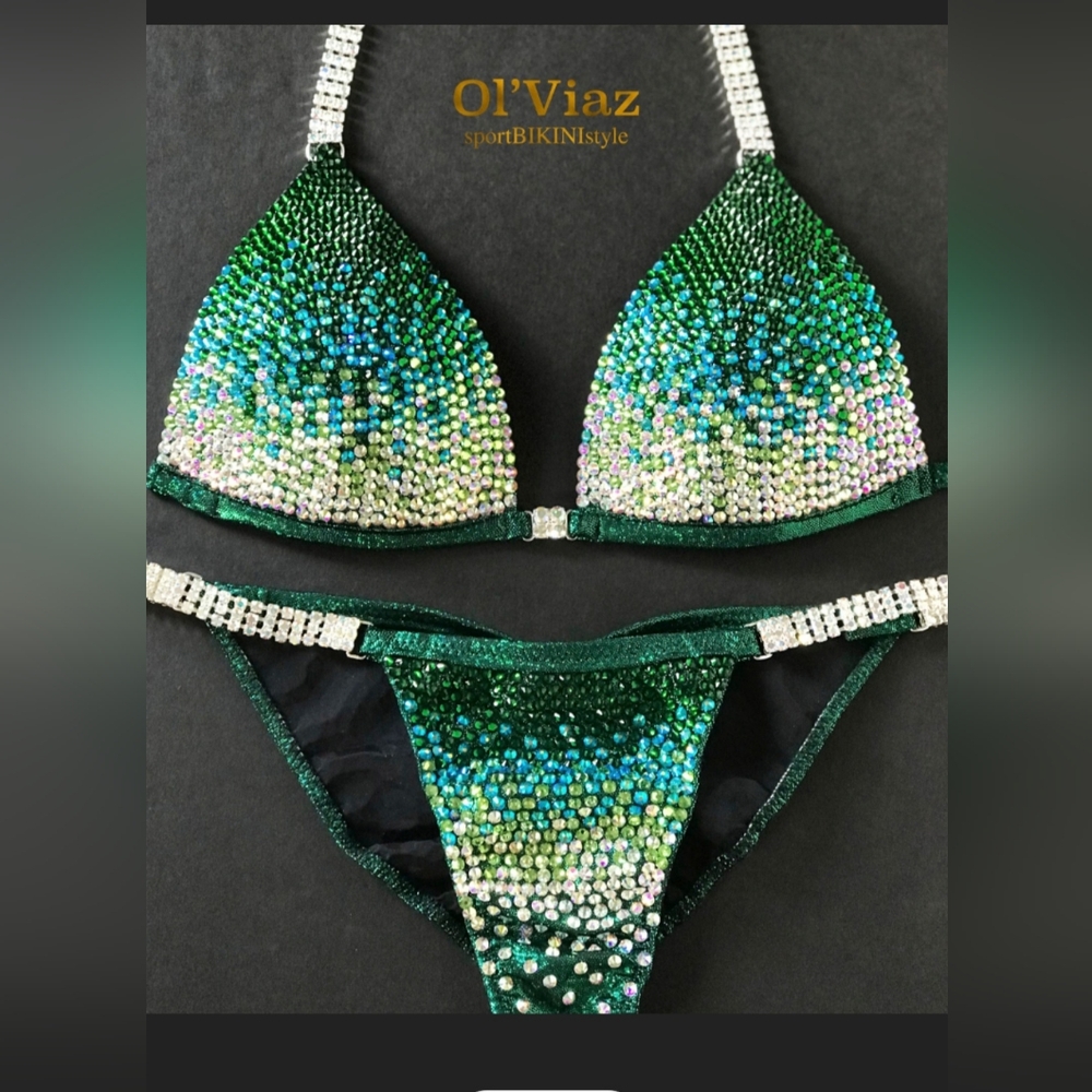 NPC Bikini for Bodybuilding Competition-Small- Emerald Green